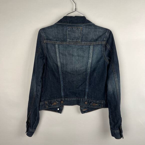 VTG MUDD | Blue Dark Wash Denim Y2K Jean Jacket | Junior's - Picture 4 of 10